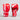 'Impact' Boxing Gloves Red/White
